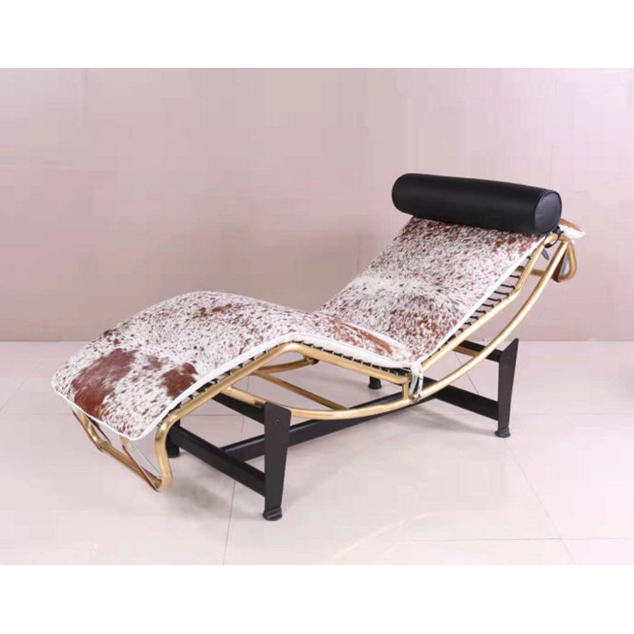 Union Rustic Emilio Cowhide Chaise Lounge Wayfair